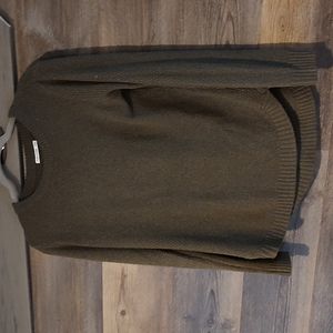 Pink clover green sweater knitted M